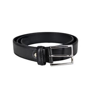 VERA PELLE BLACK LEATHER BELT — HANDMADE IN ITALY • CHROME BUCKLE •  STYLE 035/1